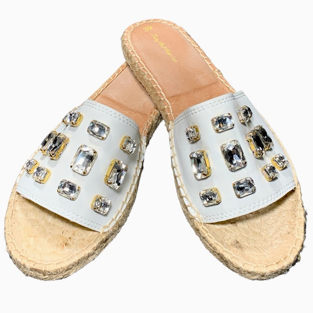 Joy & Mario, Rhinestone slip on sandals